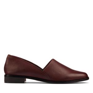 Baletki Damskie Clarks Pure Easy Bordowe | CLK871EAN