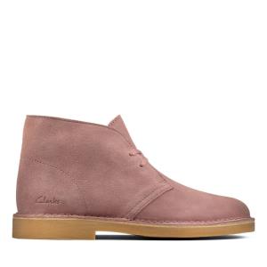 Botki Damskie Clarks Desert Boot 2 Różowe | CLK127XCQ