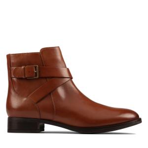 Botki Damskie Clarks Hamble Klamry Ciemny Brązowe | CLK786WCH