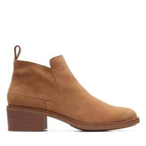 Botki Damskie Clarks Memi Zip Brązowe | CLK671UKQ