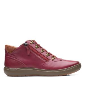 Botki Damskie Clarks Nalle Mid Czerwone | CLK879YUH