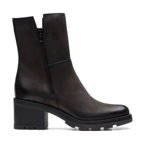 Botki Damskie Clarks Odollo Zip Czarne | CLK837VAE