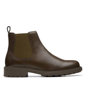 Botki Damskie Clarks Orinoco2 Lane Ciemny Oliwkowe | CLK805NHU