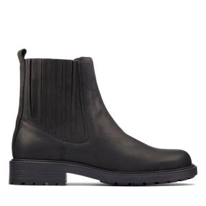 Botki Damskie Clarks Orinoco2 Mid Czarne | CLK480OBY