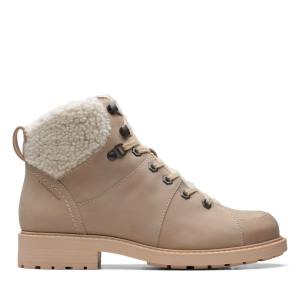 Botki Damskie Clarks Orinoco 2 Hike Nieprzemakalne Beżowe | CLK014OXD