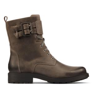 Botki Damskie Clarks Orinoco 2 Koronkowe Szare | CLK590CWJ