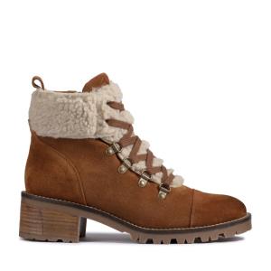 Botki Damskie Clarks Roseleigh Sky Ciemny Brązowe | CLK742LSA