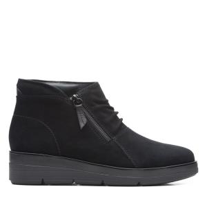 Botki Damskie Clarks Shaylin Up Czarne | CLK943EPL