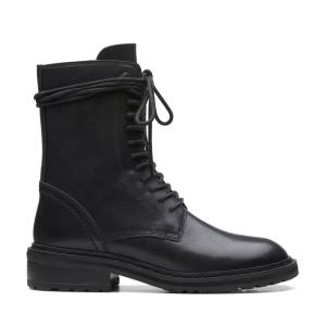 Botki Damskie Clarks Tilham Koronkowe Czarne | CLK834AMC