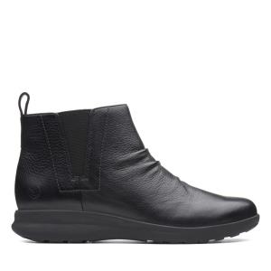 Botki Damskie Clarks Un Adorn Mid Czarne | CLK418GMH