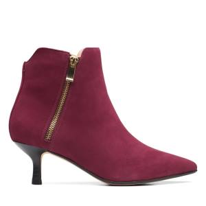 Botki Damskie Clarks Violet55 Zip Różowe | CLK754QOV