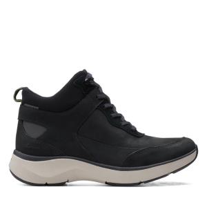 Botki Damskie Clarks Wave 2.0 Mid. Czarne | CLK952FBN