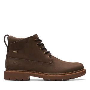 Botki Męskie Clarks Craftdale 2 Mid GORE-TEX Ciemny Brązowe | CLK390YIJ