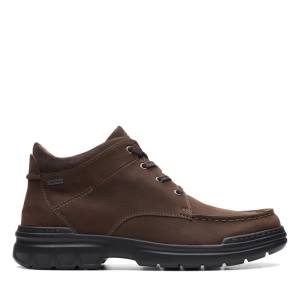 Botki Męskie Clarks Rockie 2 HI GORE-TEX Brązowe | CLK324RST