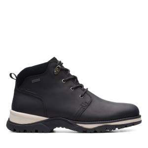 Botki Męskie Clarks Topton Mid GORE-TEX Czarne | CLK162QAE