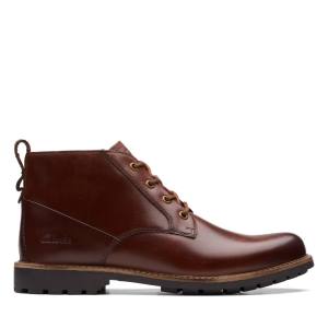 Botki Męskie Clarks Westcombe Mid Brązowe | CLK790DGO