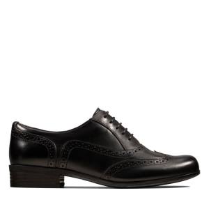 Buty Brogue Damskie Clarks Hamble Oak Czarne | CLK532VZR