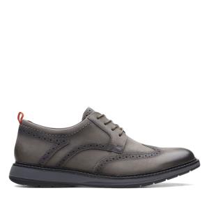 Buty Brogue Męskie Clarks Chantry Wing Ciemny Szare | CLK913GTL