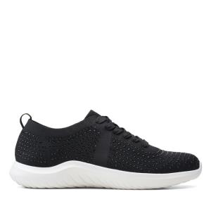 Buty Płaskie Damskie Clarks Nova Spark Czarne | CLK172LKU