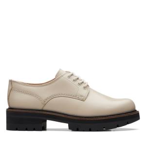 Buty Płaskie Damskie Clarks Orianna Derby Beżowe | CLK587MCJ