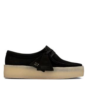 Buty Płaskie Damskie Clarks Wallabee Cup Czarne | CLK473YPC