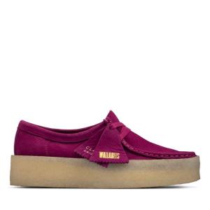 Buty Płaskie Damskie Clarks Wallabee Cup Fioletowe | CLK701BDP