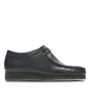 Buty Płaskie Damskie Clarks Wallabee Czarne | CLK345RVO