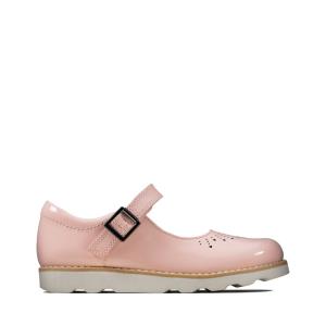 Buty Szkolne Dziewczynka Clarks Crown Jump Kid Różowe | CLK635DPM