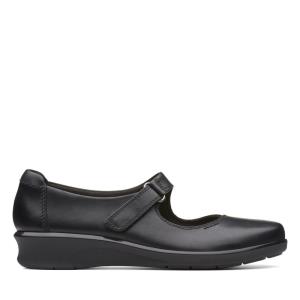 Czarne Buty Damskie Clarks Hope Henley Czarne | CLK743YCE