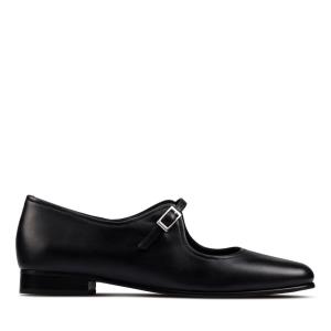 Czarne Buty Damskie Clarks Pure Płaskie Czarne | CLK463WTH