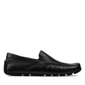 Czarne Buty Męskie Clarks Oswick Edge Czarne | CLK340RUM