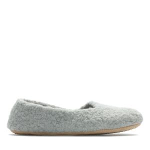 Kapcie Damskie Clarks Cozily Curl Szare | CLK237QFJ