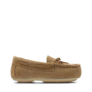 Kapcie Dziewczynka Clarks Crackling Flo Brązowe | CLK127KXG