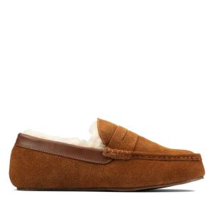 Kapcie Męskie Clarks Kite Warm Ciemny Brązowe | CLK147ZTA