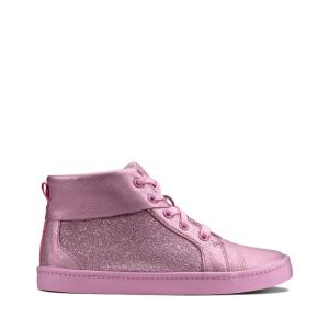 Originals Botki Chłopięce Clarks City Oasis Hi Kid Różowe | CLK941AMO