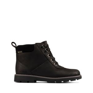 Originals Botki Chłopięce Clarks Heath Go GORE-TEX Kid Czarne | CLK948TKF