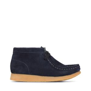 Originals Botki Chłopięce Clarks Wallabee Boot Granatowe | CLK354EHM