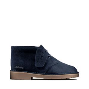 Originals Botki Dziewczynka Clarks Desert Boot 2 Kid Granatowe | CLK537ACZ