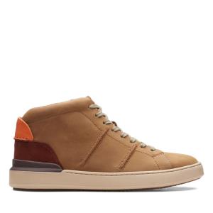 Originals Botki Męskie Clarks CourtLite Hi Ciemny Brązowe | CLK975NSG