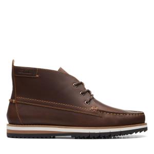 Originals Botki Męskie Clarks Durston Mid Brązowe | CLK291IAY