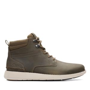 Originals Botki Męskie Clarks Larvik Mid Oliwkowe | CLK391UDN