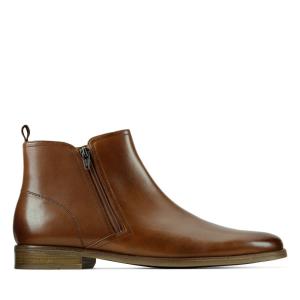 Originals Botki Męskie Clarks Stanford Zip Brązowe | CLK051FOJ