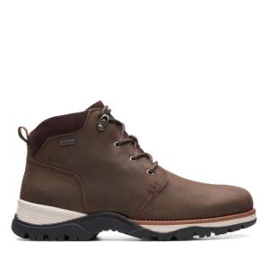 Originals Botki Męskie Clarks Topton Mid GTX Ciemny Brązowe | CLK854BMU