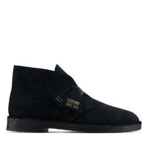 Pustynne Buty Męskie Clarks Desert Boot Klasyczne Granatowe | CLK349LNF