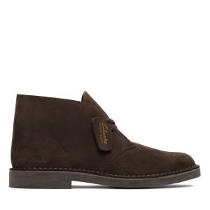 Pustynne Buty Męskie Clarks Desert Boot Klasyczne Evo Ciemny Brązowe | CLK642ATW