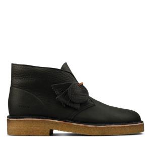 Pustynne Buty Męskie Clarks Desert Boot 221 Czarne Beżowe | CLK680QHK