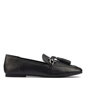 Półbuty Damskie Clarks Pure 2 Tassel Czarne | CLK954ALH