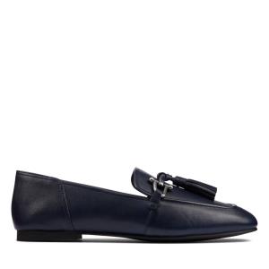 Półbuty Damskie Clarks Pure 2 Tassel Granatowe | CLK158TLO