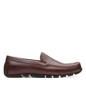 Półbuty Męskie Clarks Oswick Plain Ciemny Brązowe | CLK396SKC