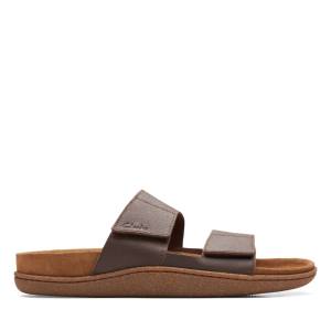 Sandały Męskie Clarks Pilton Paskiem Brązowe | CLK036WLA